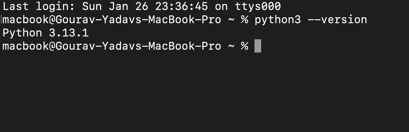 Python Installation For MacOS: - SQA Tools